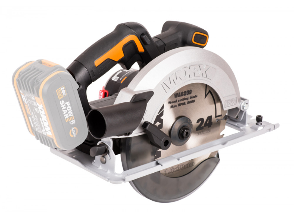 Циркулярная пила аккумуляторная бесщеточная WORX WX520.9