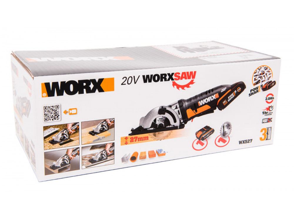Дисковая пила аккумуляторная WORX SAW WX527 Дисковая пила аккумуляторная WORX SAW WX527
