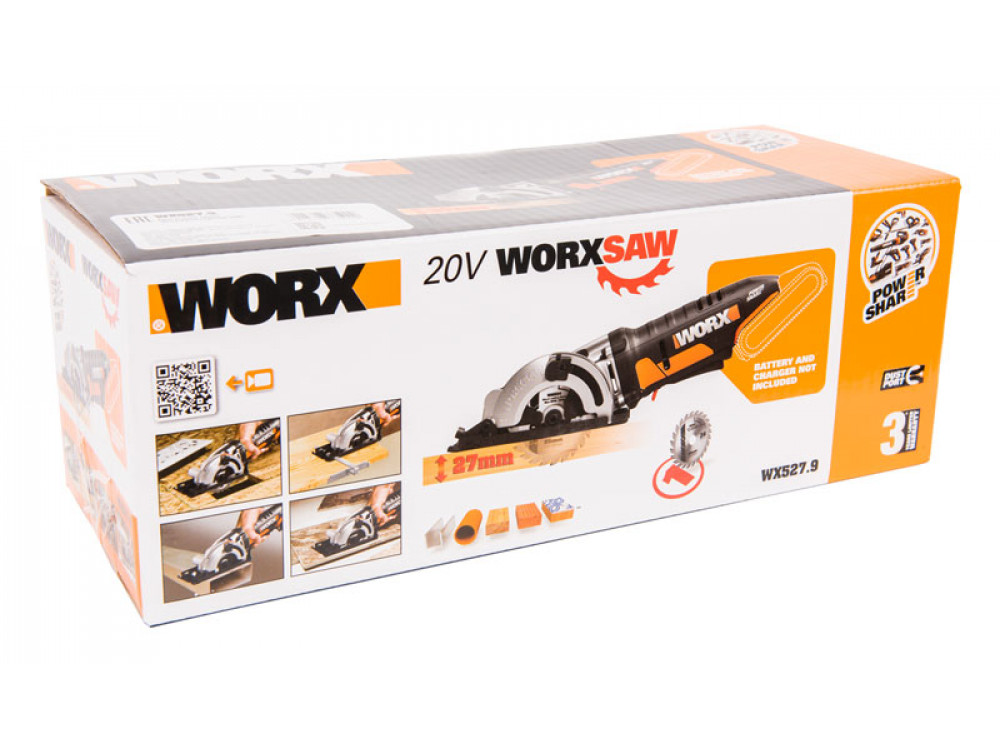 Дисковая пила аккумуляторная WORX SAW WX527.9