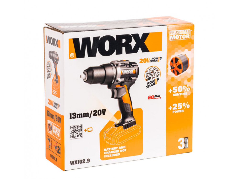 Дрель-шуруповерт аккумуляторная WORX WX102.9 Дрель-шуруповерт аккумуляторная WORX WX102.9
