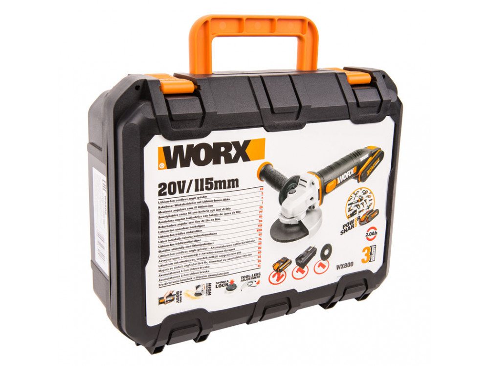 Угловая шлифмашина аккумуляторная WORX WX800 Угловая шлифмашина аккумуляторная WORX WX800