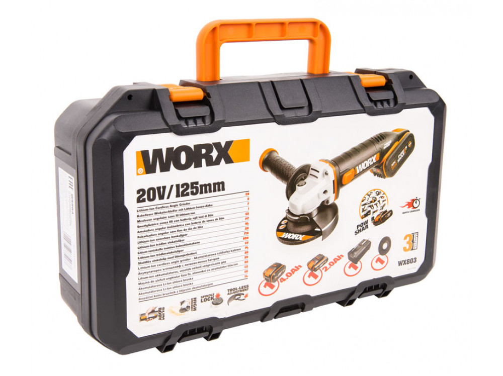 Угловая шлифмашина аккумуляторная WORX WX803 Угловая шлифмашина аккумуляторная WORX WX803