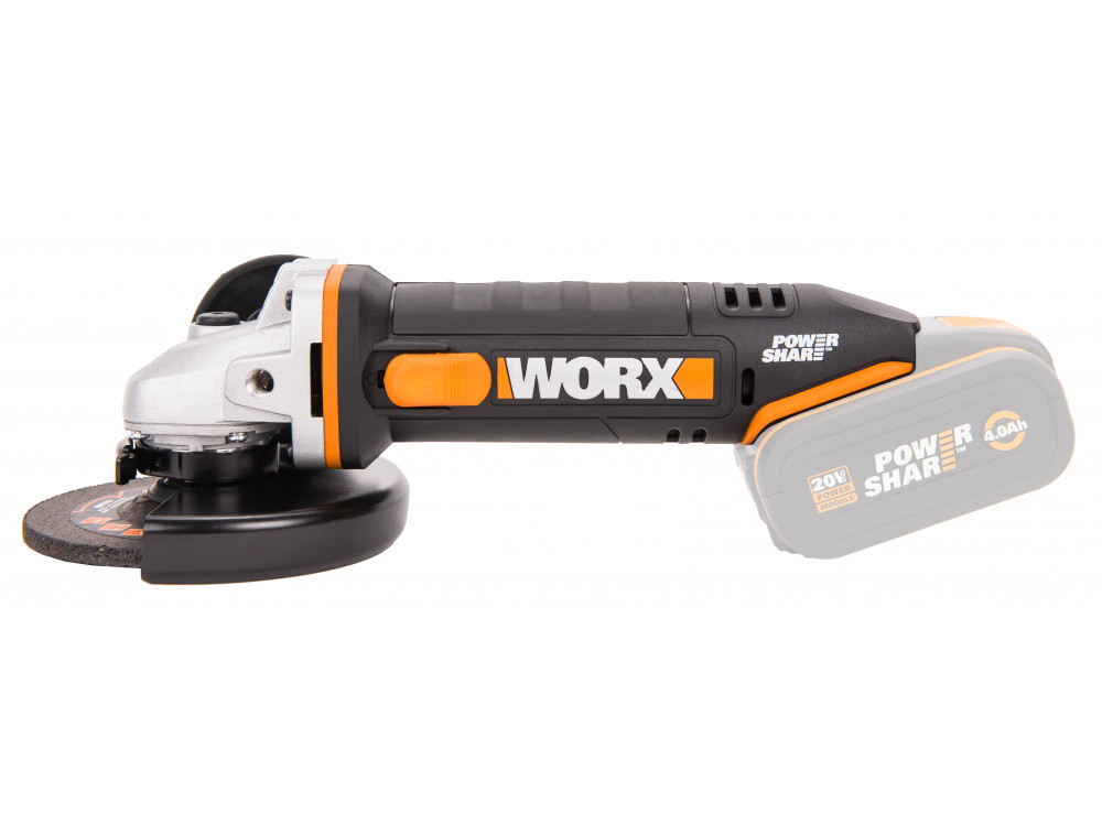 Угловая шлифмашина аккумуляторная WORX WX803.9 Угловая шлифмашина аккумуляторная WORX WX803.9