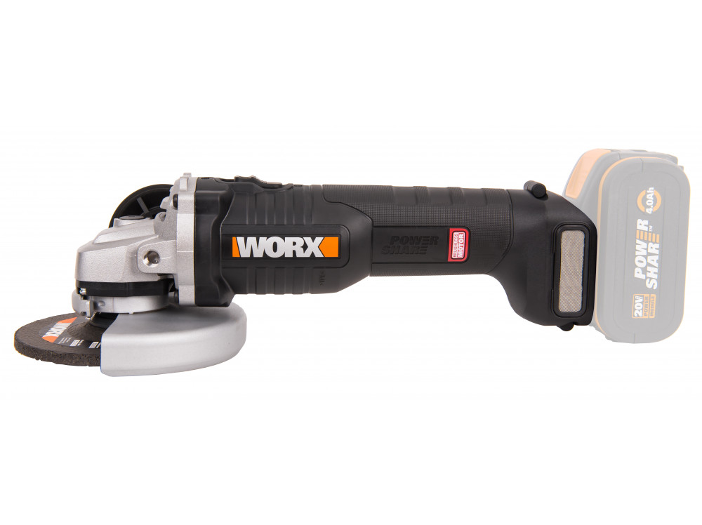 Угловая шлифмашина аккумуляторная WORX WX812.9 Угловая шлифмашина аккумуляторная WORX WX812.9
