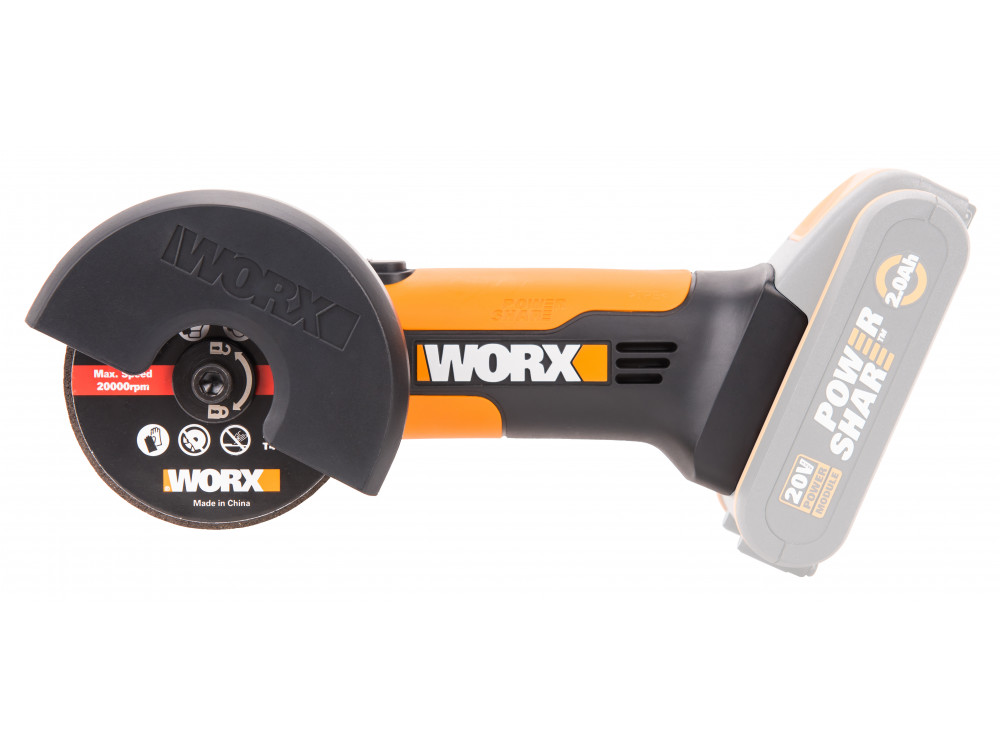 Угловая шлифмашина аккумуляторная WORX WX801.9 Угловая шлифмашина аккумуляторная WORX WX801.9