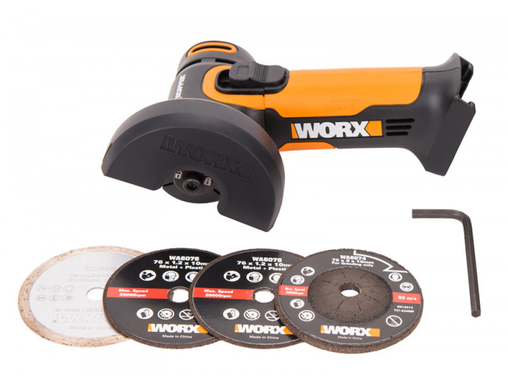 Угловая шлифмашина аккумуляторная WORX WX801.9 Угловая шлифмашина аккумуляторная WORX WX801.9