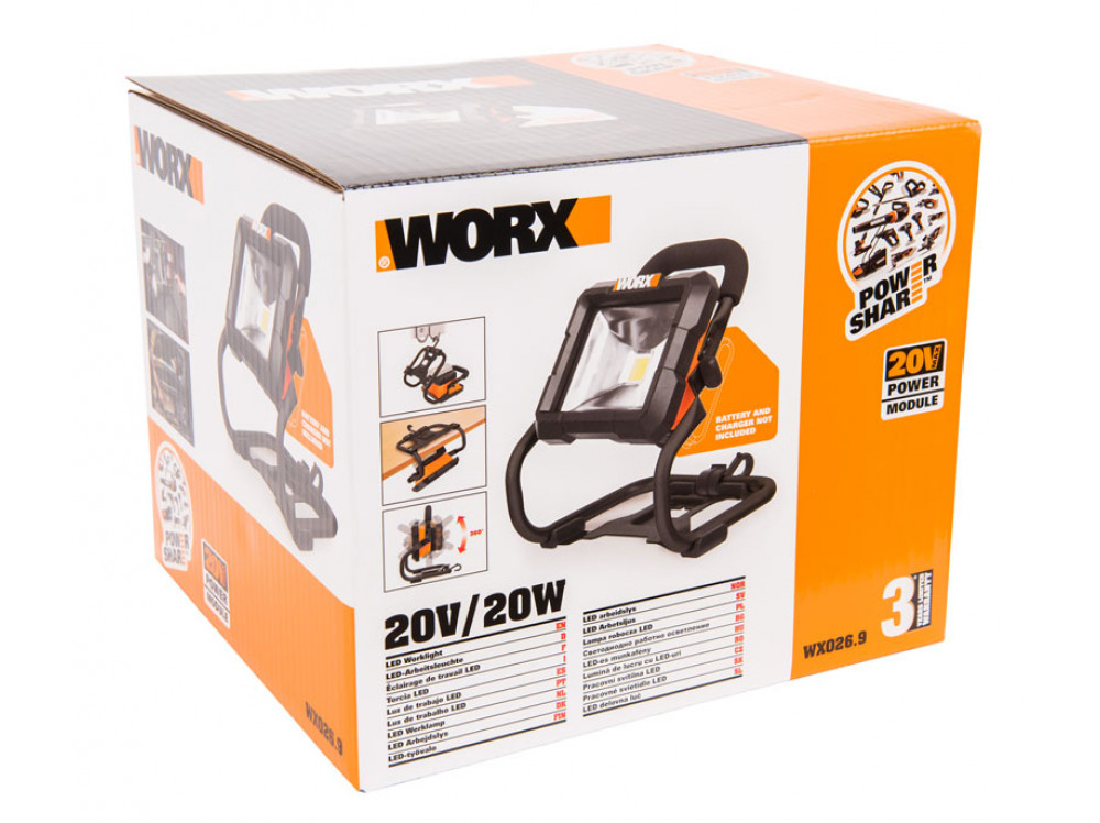 Фонарь аккумуляторный WORX WX026.9 Фонарь аккумуляторный WORX WX026.9
