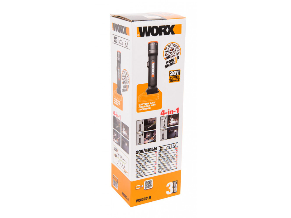 Фонарь аккумуляторный WORX WX027.9 Фонарь аккумуляторный WORX WX027.9