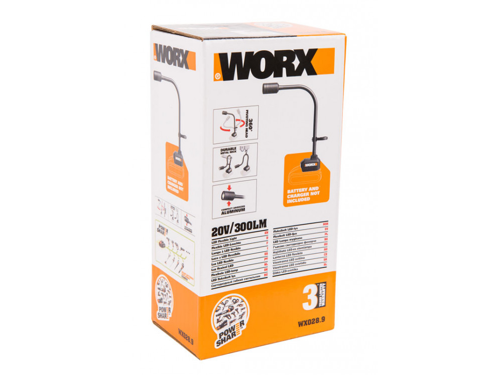 Фонарь аккумуляторный WORX WX028.9 Фонарь аккумуляторный WORX WX028.9
