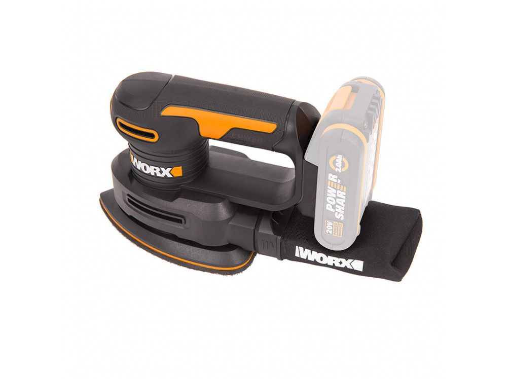 Дельто-шлифовальная машина аккумуляторная WORX WX822.9 20В Дельто-шлифовальная машина аккумуляторная WORX WX822.9 20В