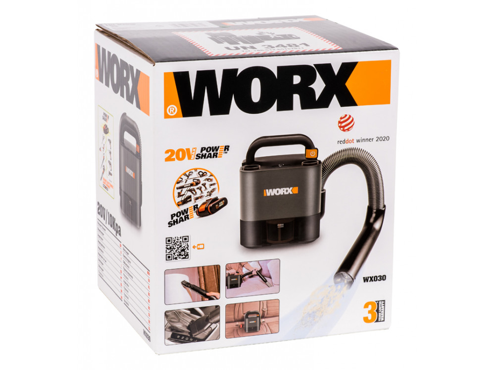 Аккумуляторный пылесос WORX WX030 20В Аккумуляторный пылесос WORX WX030 20В