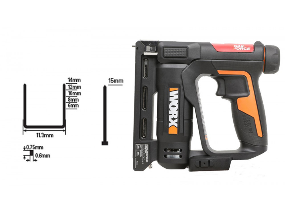 Степлер аккумуляторный WORX WX843 20В