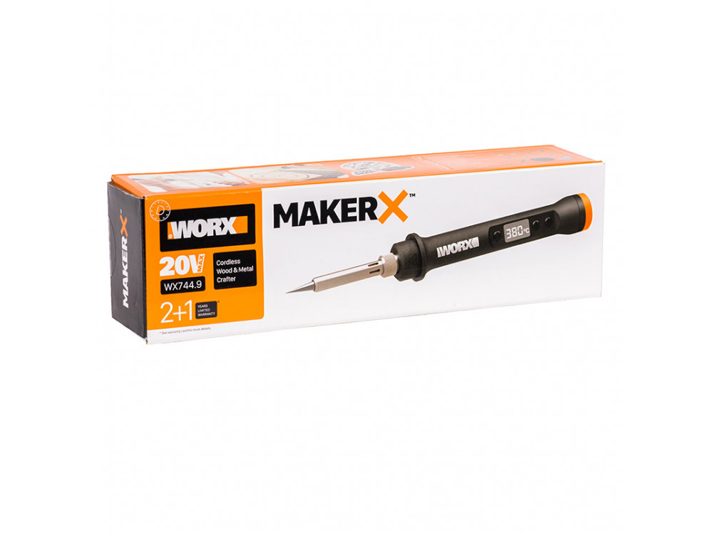 Выжигатель-паяльник аккумуляторный WORX WX744.9 20В Выжигатель-паяльник аккумуляторный WORX WX744.9 20В
