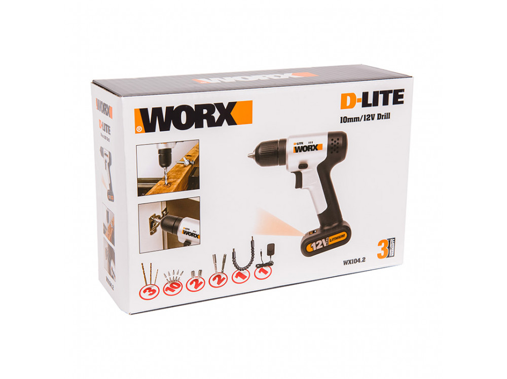 Шуруповерт аккумуляторный WORX WX104.2 12В Шуруповерт аккумуляторный WORX WX104.2 12В