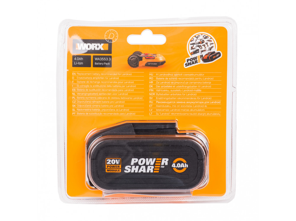 Аккумулятор WORX WA3553.3 20В Аккумулятор WORX WA3553.3 20В