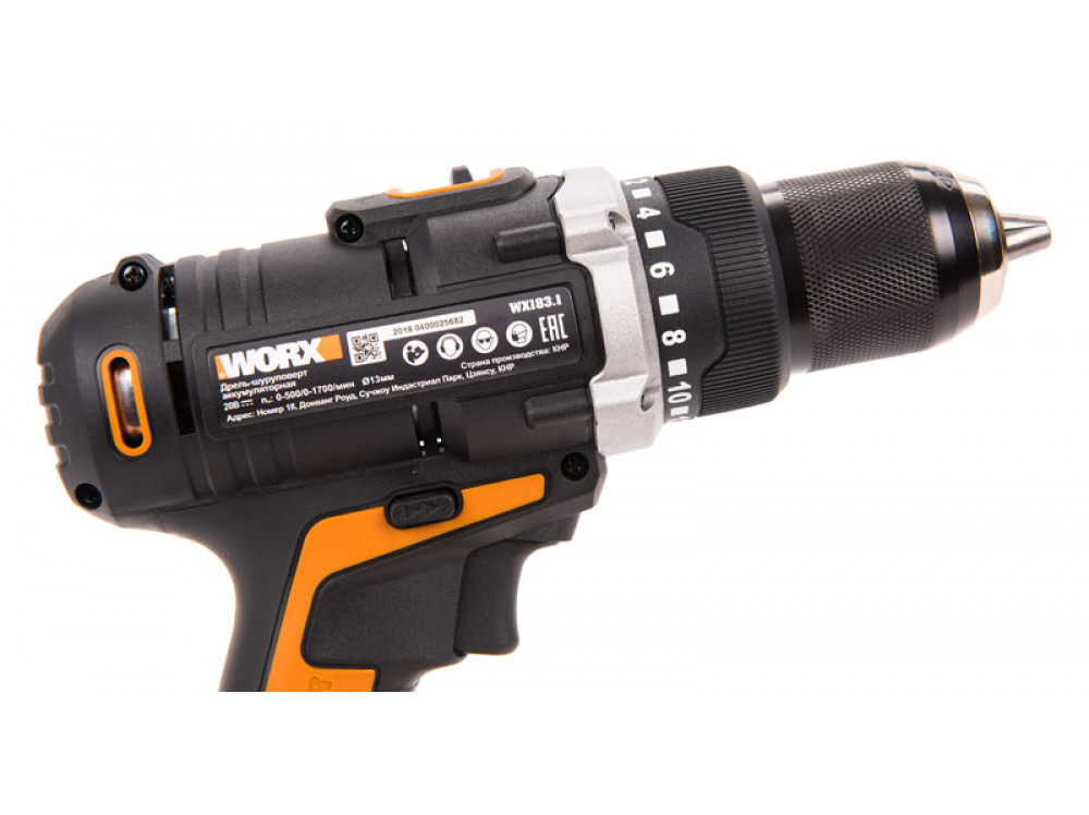 Дрель-шуруповерт аккумуляторная WORX WX183.9
