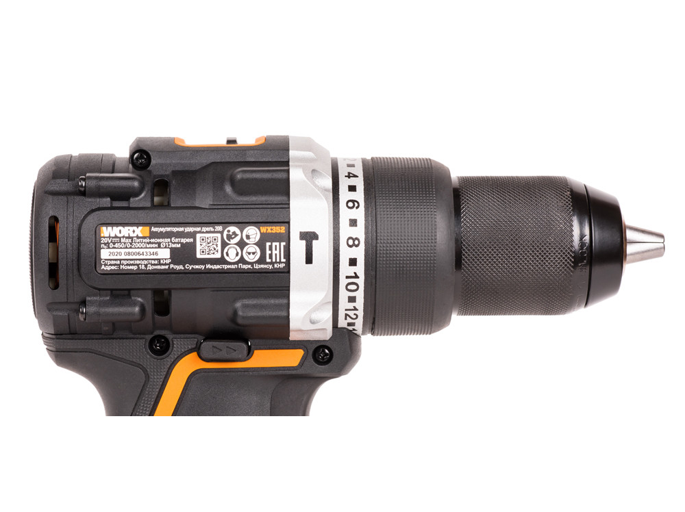 Дрель-шуруповерт ударная аккумуляторная WORX WX352 Дрель-шуруповерт ударная аккумуляторная WORX WX352