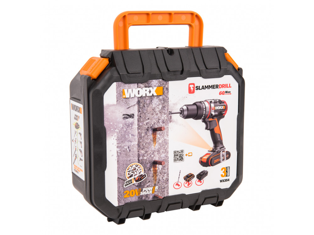 Дрель-шуруповерт ударная аккумуляторная WORX WX354 Дрель-шуруповерт ударная аккумуляторная WORX WX354