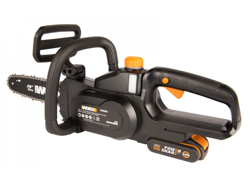 Цепная пила аккумуляторная WORX WG322E.9 Цепная пила аккумуляторная WORX WG322E.9