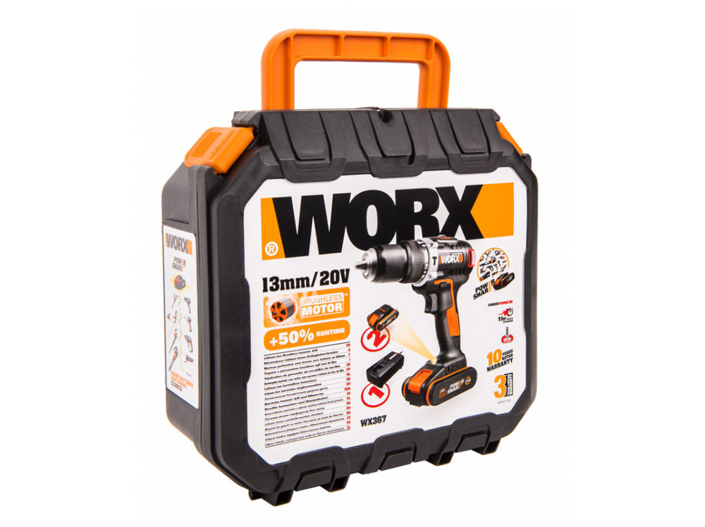 Дрель-шуруповерт ударная аккумуляторная WORX WX367 Дрель-шуруповерт ударная аккумуляторная WORX WX367