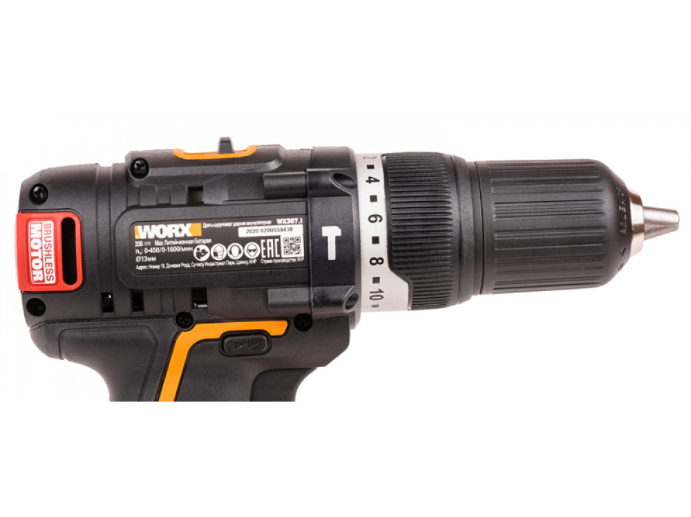 Дрель-шуруповерт ударная аккумуляторная WORX WX367.1 Дрель-шуруповерт ударная аккумуляторная WORX WX367.1