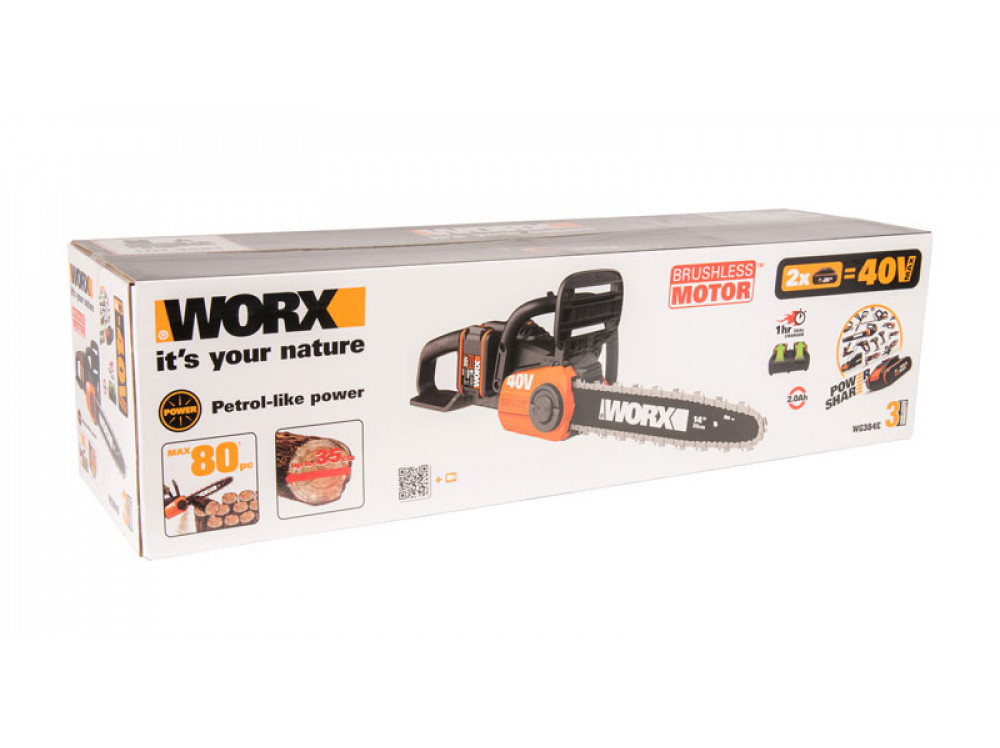 Цепная пила аккумуляторная WORX WG384E.9