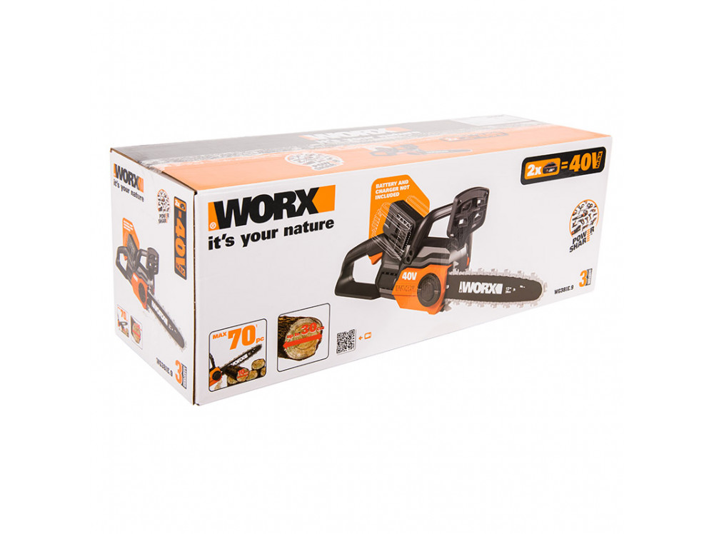 Цепная пила аккумуляторная WORX WG381E.9