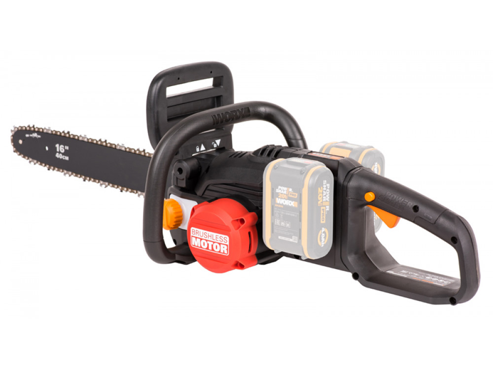 Цепная пила аккумуляторная WORX WG385E.9 NITRO 40В 40cm бесщеточная Цепная пила аккумуляторная WORX WG385E.9 NITRO 40В 40cm бесщеточная