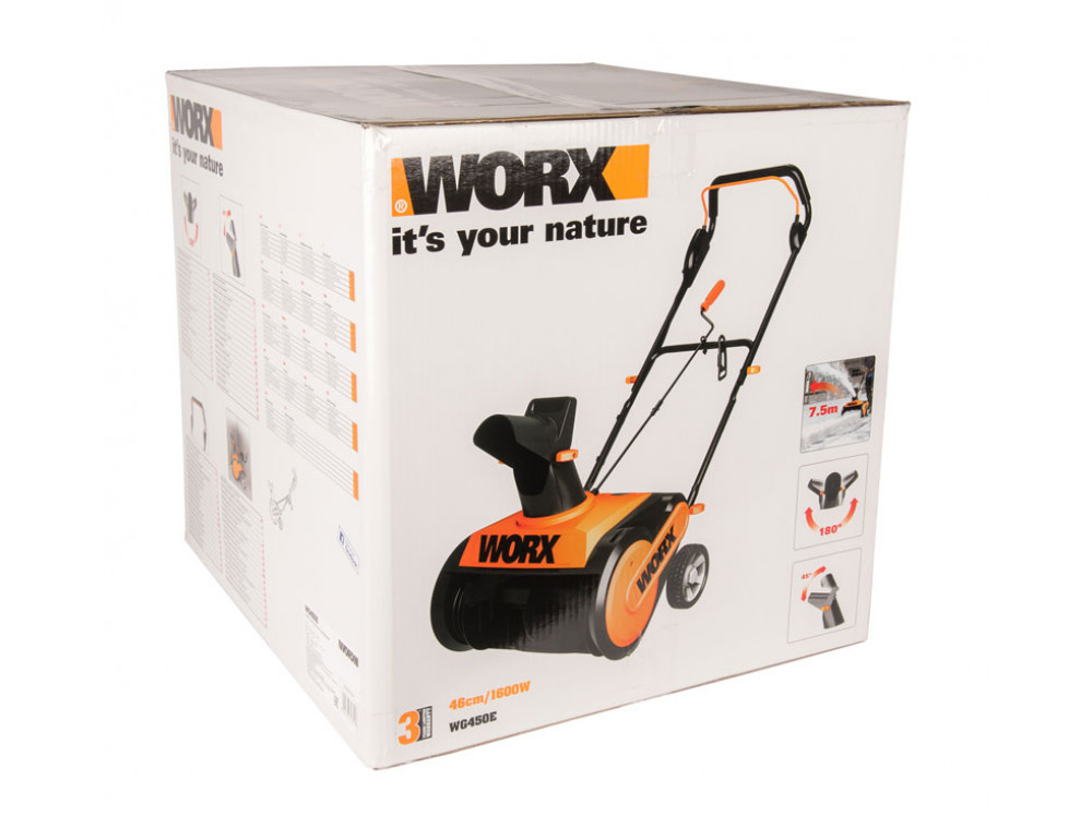Снегоуборщик электрический WORX WG450E 1600Вт Снегоуборщик электрический WORX WG450E 1600Вт