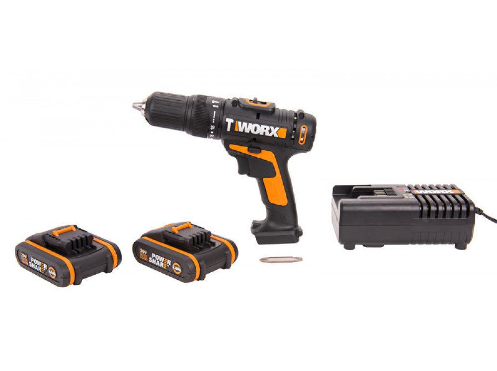 Дрель-шуруповерт ударная аккумуляторная WORX WX371.1 Дрель-шуруповерт ударная аккумуляторная WORX WX371.1