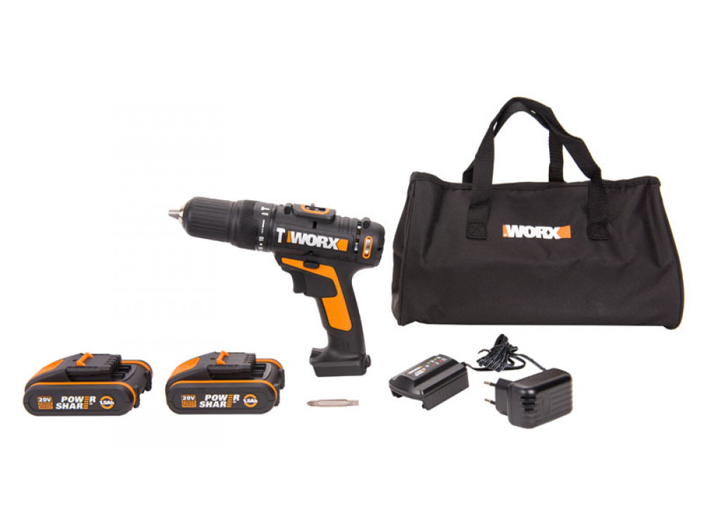 Дрель-шуруповерт ударная аккумуляторная WORX WX371.3 Дрель-шуруповерт ударная аккумуляторная WORX WX371.3
