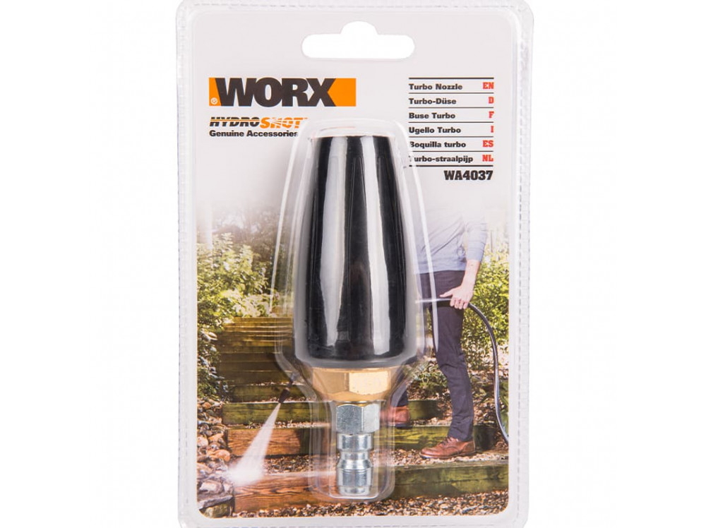 Турбо насадка WORX WA4037 для аккумуляторной мойки высокого давления Турбо насадка WORX WA4037 для аккумуляторной мойки высокого давления