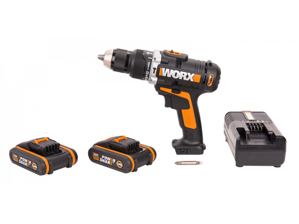 Дрель-шуруповерт ударная аккумуляторная WORX WX372 Дрель-шуруповерт ударная аккумуляторная WORX WX372