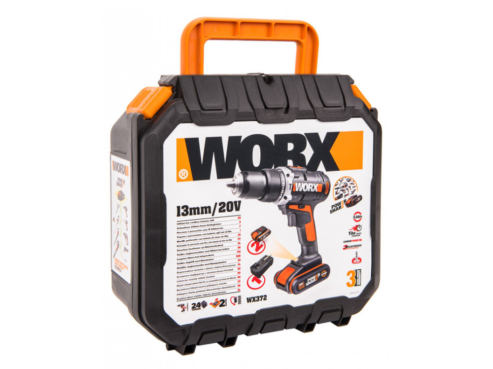 Дрель-шуруповерт ударная аккумуляторная WORX WX372 Дрель-шуруповерт ударная аккумуляторная WORX WX372