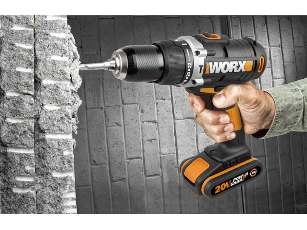 Дрель-шуруповерт ударная аккумуляторная WORX WX372.9 Дрель-шуруповерт ударная аккумуляторная WORX WX372.9