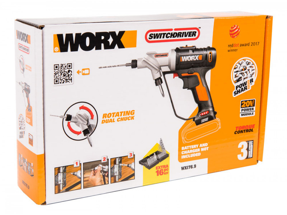 Дрель-шуруповерт аккумуляторная WORX Switchdriver WX176.9