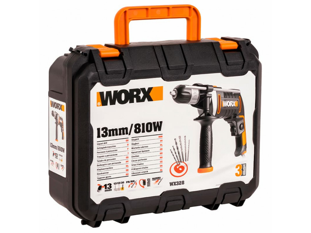 Дрель-шуруповерт ударная WORX WX328 220V 810Вт электрическая Дрель-шуруповерт ударная WORX WX328 220V 810Вт электрическая