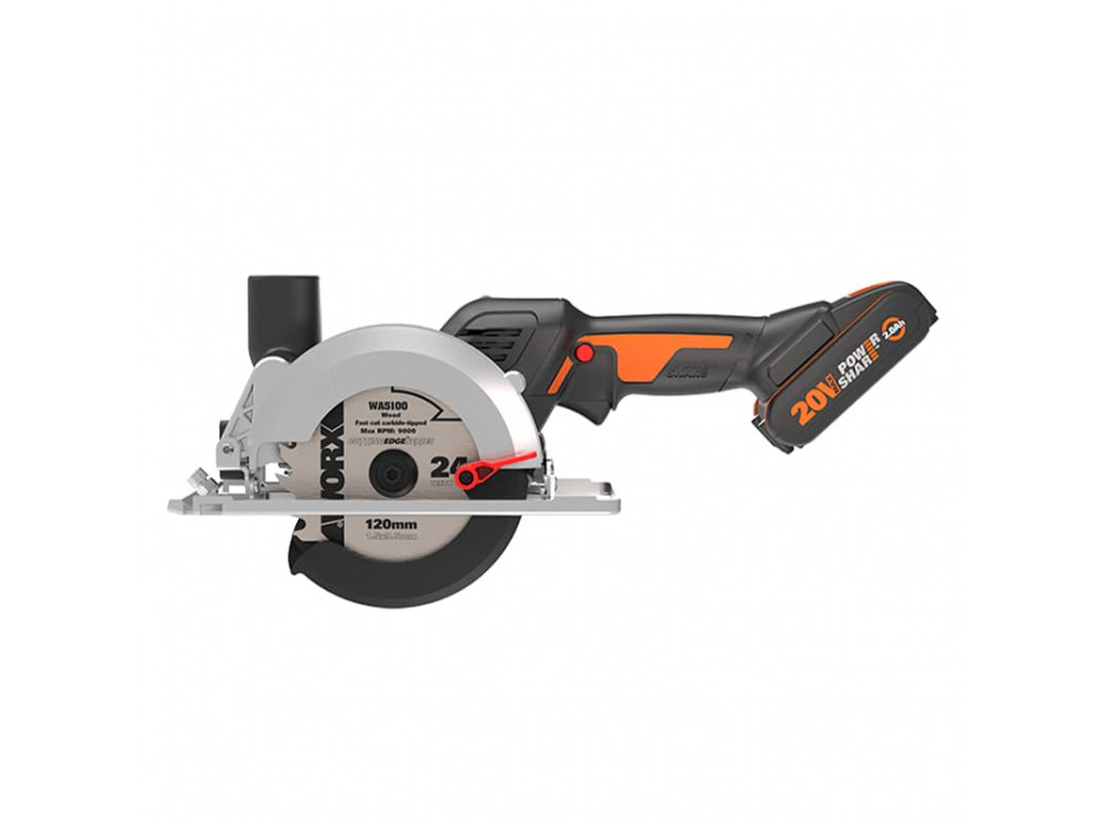 Циркулярная бесщеточная пила WORX WX531 20V 120мм аккумуляторная Циркулярная бесщеточная пила WORX WX531 20V 120мм аккумуляторная