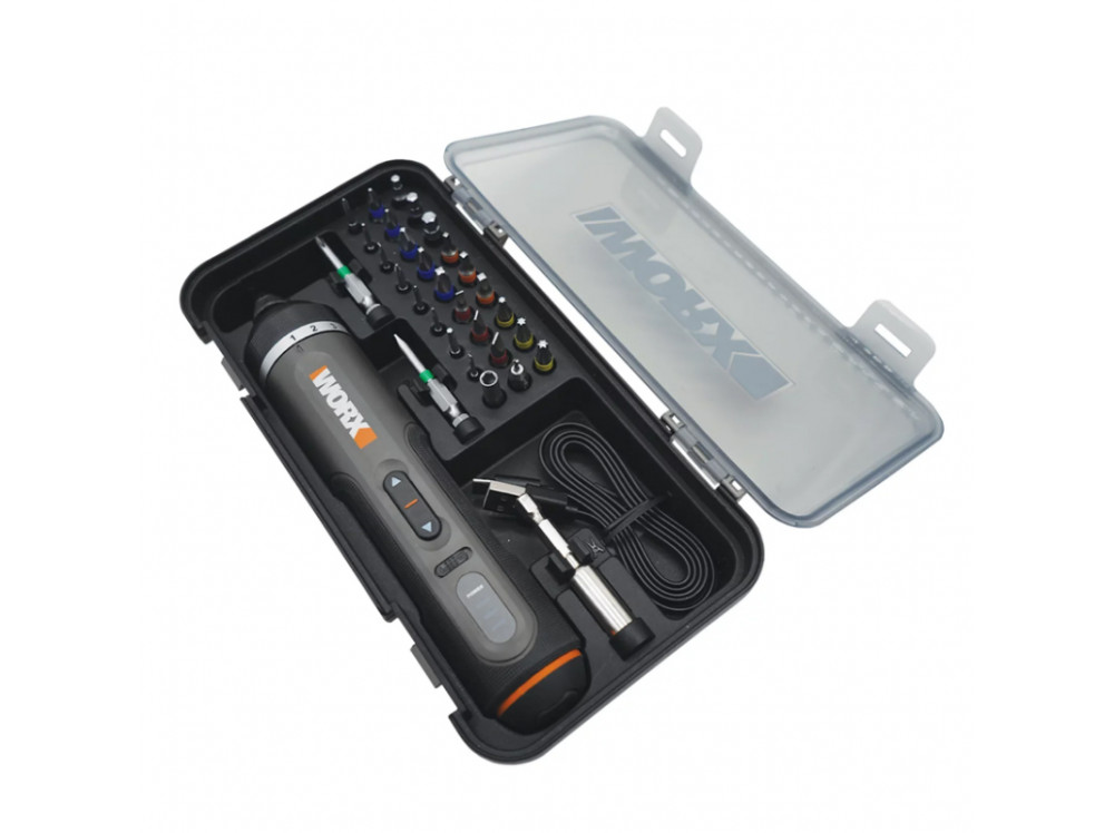 Отвертка WORX WX242 4V 5Нм аккумуляторная с набором бит Отвертка WORX WX242 4V 5Нм аккумуляторная с набором бит