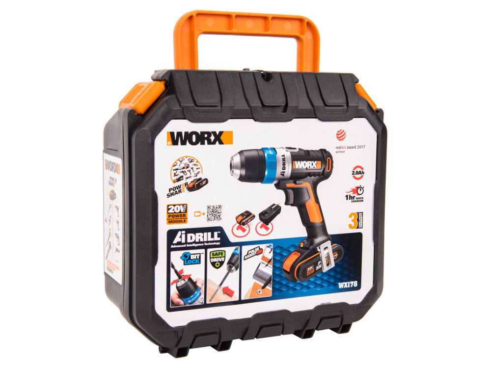 Дрель-шуруповерт аккумуляторная WORX AiDrill WX178