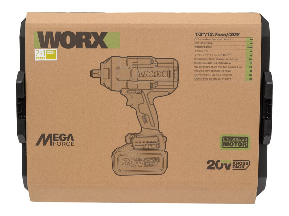 Гайковерт ударный аккумуляторный WORX Professional WU272