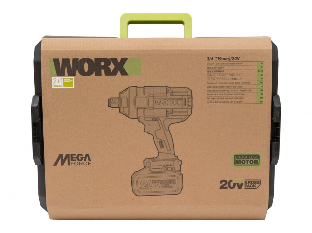 Гайковерт ударный аккумуляторный WORX Professional WU273.2