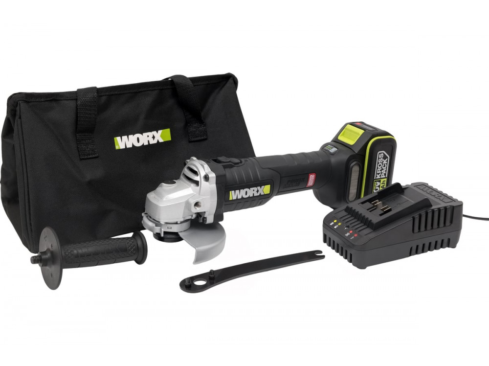 Угловая шлифмашина аккумуляторная WORX Professional WU809.3