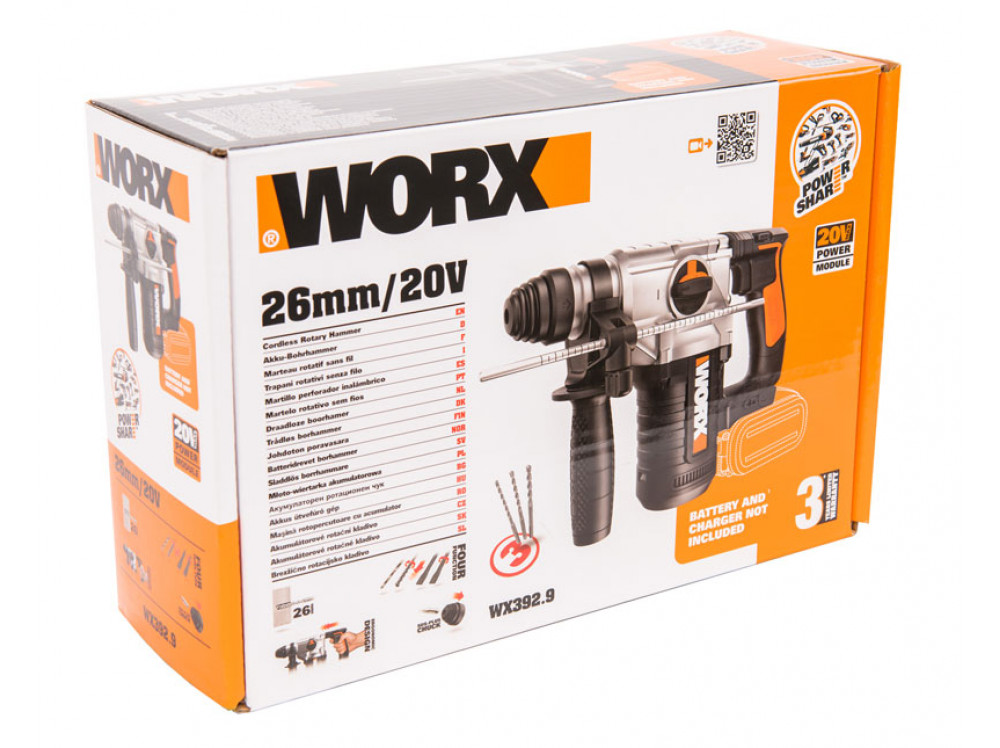 Перфоратор аккумуляторный WORX WX392.9 Перфоратор аккумуляторный WORX WX392.9