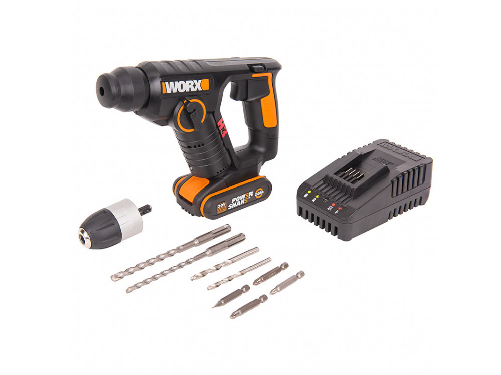 Перфоратор аккумуляторный WORX WX394.3