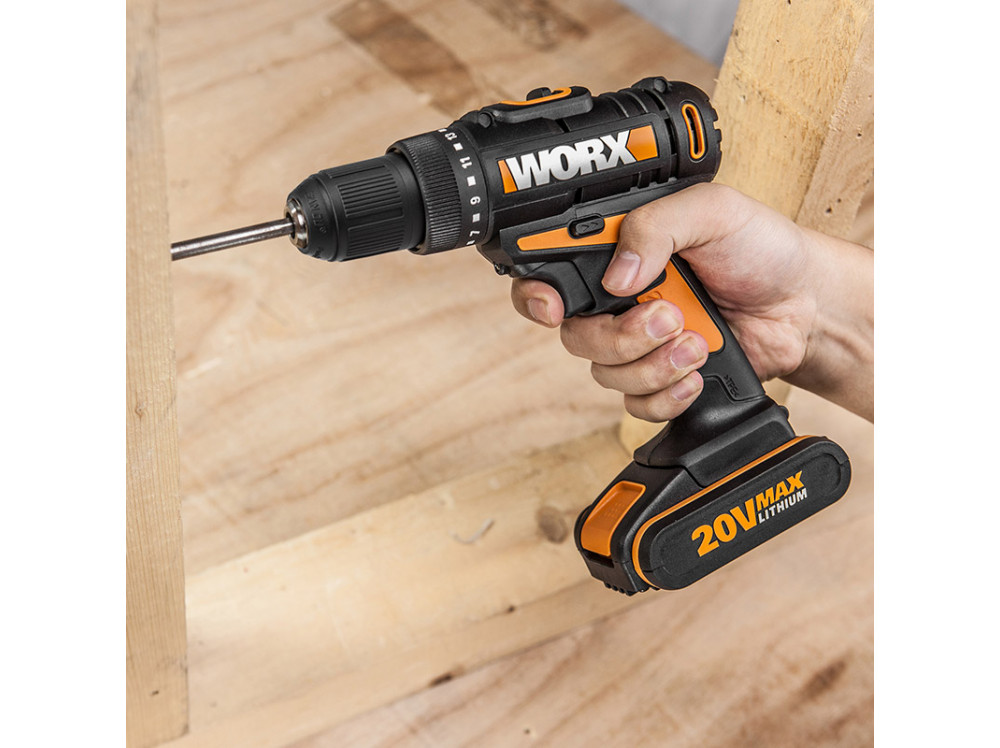 Набор электроинструментов WX927: Дрель-шуруповерт аккумуляторная WORX WX101.9 + Перфоратор аккумуляторный WORX H3 WX390.1