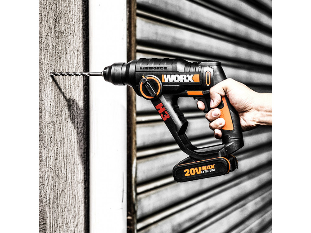 Набор электроинструментов WX927: Дрель-шуруповерт аккумуляторная WORX WX101.9 + Перфоратор аккумуляторный WORX H3 WX390.1