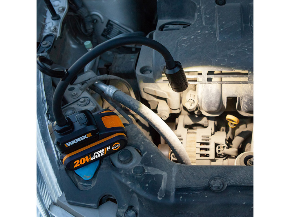 Набор электроинструментов WX977: Дрель-шуруповерт аккумуляторная WORX WX101.9 + Фонарь аккумуляторный WORX WX028.9 20В