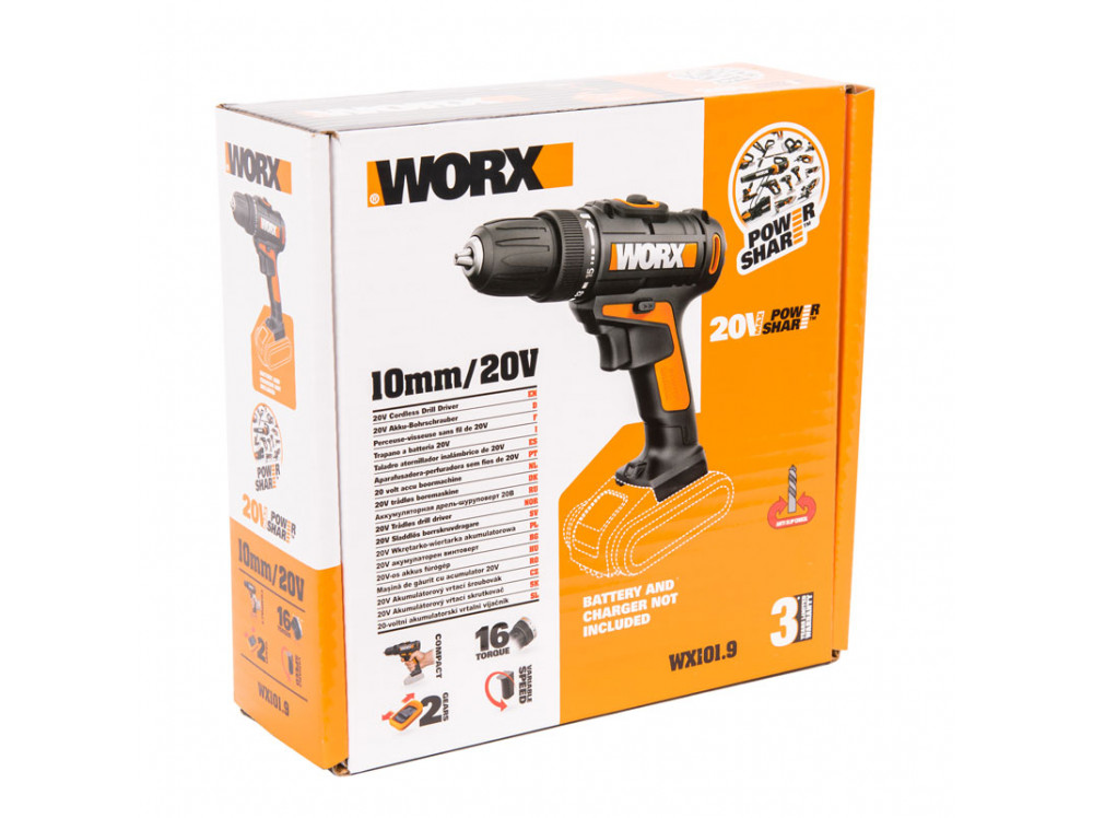 Дрель-шуруповерт аккумуляторная WORX WX101.9 Дрель-шуруповерт аккумуляторная WORX WX101.9