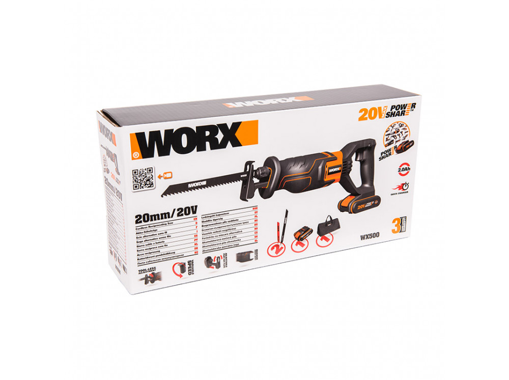 Сабельная пила аккумуляторная WORX WX500 Сабельная пила аккумуляторная WORX WX500